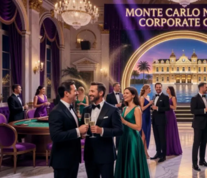 Event firmowy w stylu Monte Carlo z elegancką oprawą wizualną